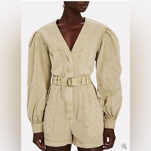 Ulla Johnson Cameron Romper - Cedar / Khaki - Size 4 - NWT